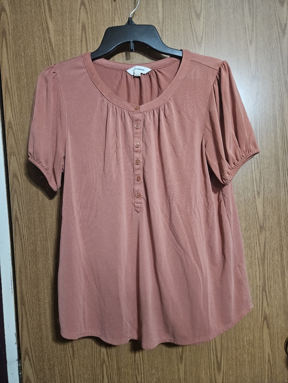Lucky Brand Women's Women's Sandwash Peasant Top Size Medium Dusty Rose!